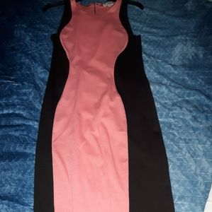 Black and pink dress